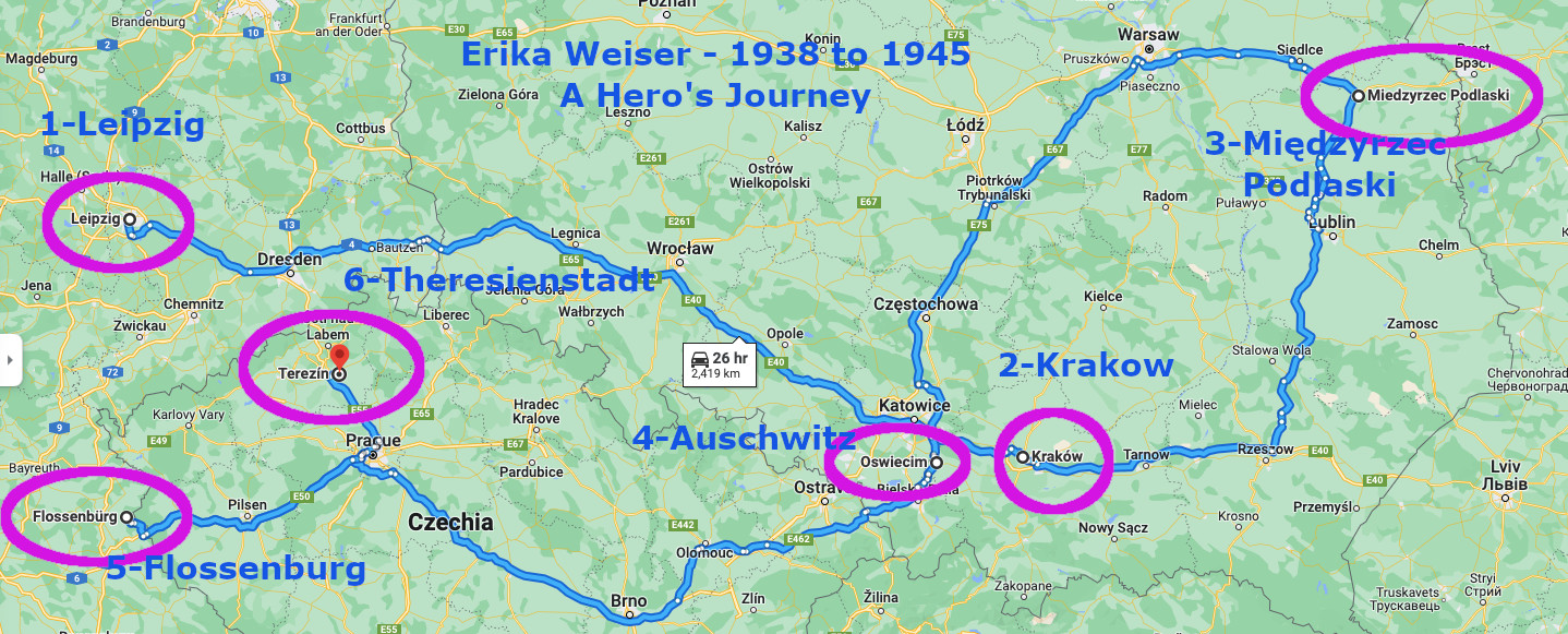 Map Of Erika Weiser's Hero's Journey